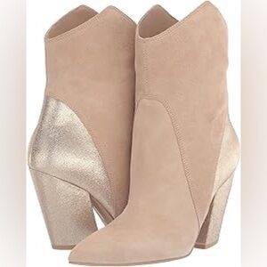 Dolce Vita Nestly Tan and Gold Western Inspired Booties - BRAND NEW CONDITION